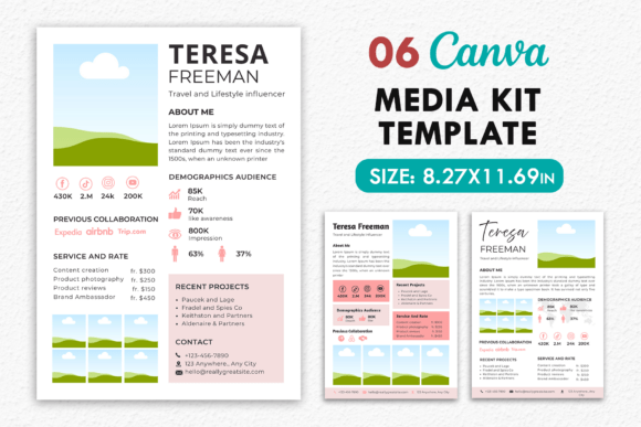 06 Canva Influencer Media Kit Templates: A Modern Pitch Solution