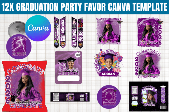 12X Graduation Party Favor Template: Your Design Toolkit