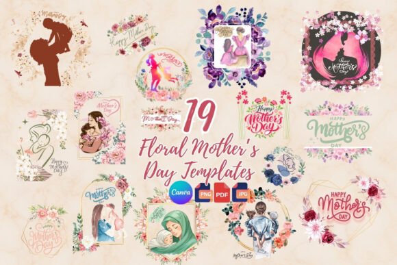 19 Mother's Day Floral Canva Templates: A Designer's Asset