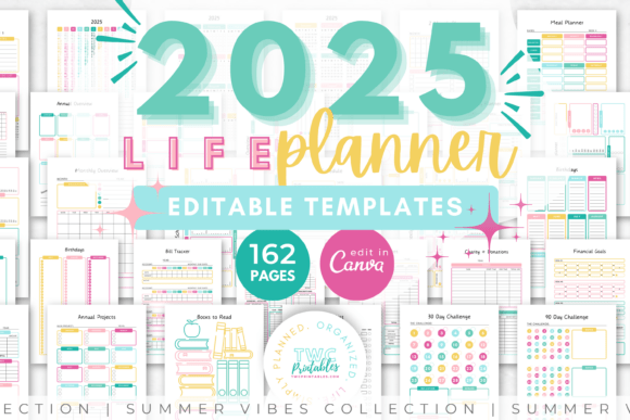 2025 Planner Canva Templates | SUMMER: Your Sage-Toned Productivity Partner