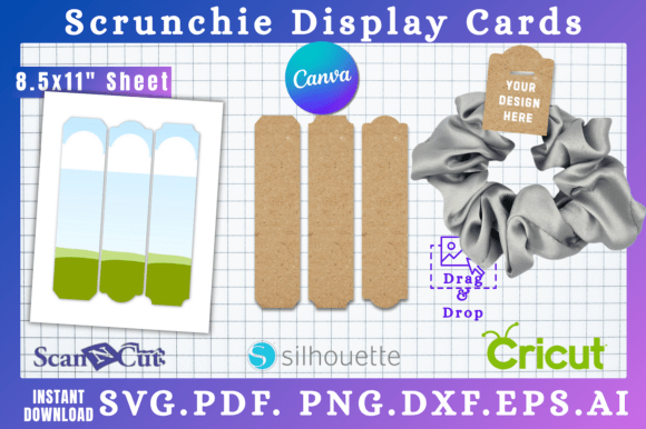 3 Pc Scrunchie Tag SVG Templates 10: Your Go-To for Quick, Polished Product Packaging