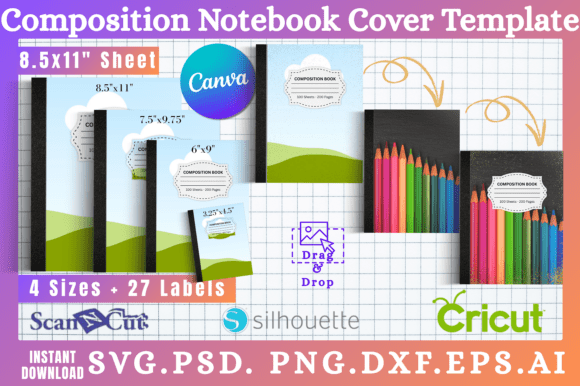 Composition Notebook Cover Templates 03: Your Canvas for Brand Identity