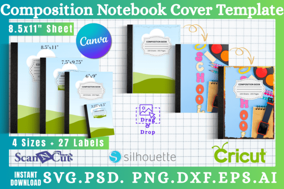Composition Notebook Cover Templates 05: A Designer's Guide