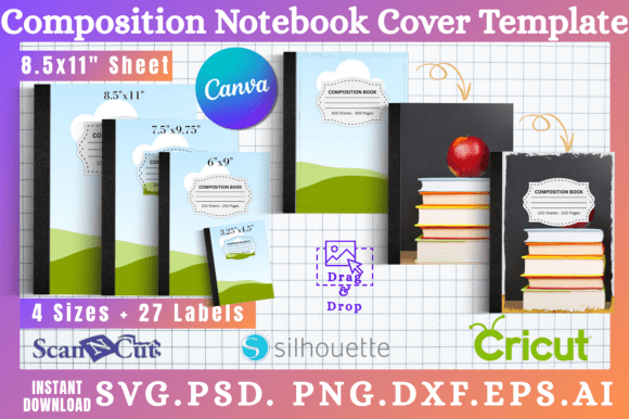 Composition Notebook Cover Templates 06: Your Blank Canvas for Creativity