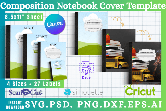 Composition Notebook Cover Templates 08: Your Blank Canvas Awaits