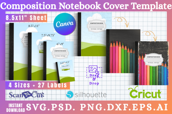 Composition Notebook Cover Templates 12: Your Canvas for Custom Branding