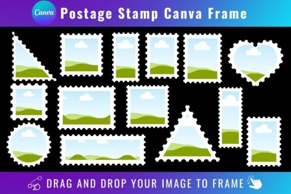 Effortless Design: Unlocking Creativity with Postage Stamp Canva Frame Sets