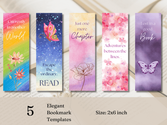 Elevate Your Reading: 5 Unique Canva Bookmark Printable Templates