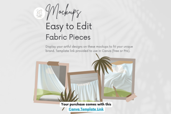 Fabric Pieces Canva Templates: Textured Design for POD