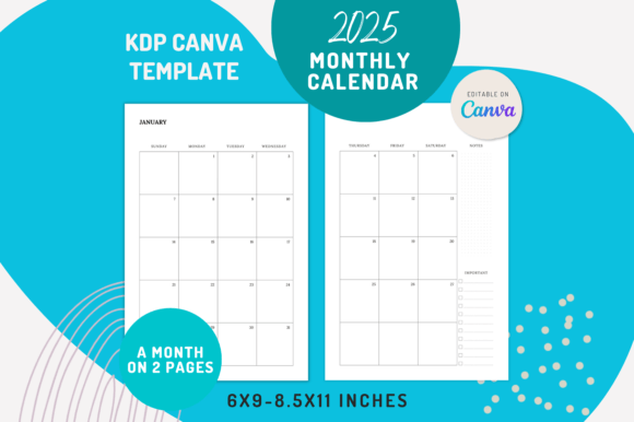 Master Your 2025 Schedule: The Ultimate KDP-Ready Canva Calendar