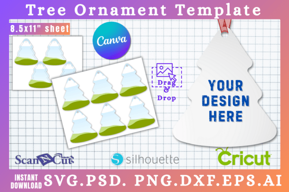 Printable Tree Ornament SVG Templates for Festive Crafting