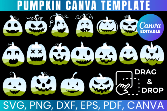 Spooky Season Simplified: Pumpkin Halloween Canva Frame Templates