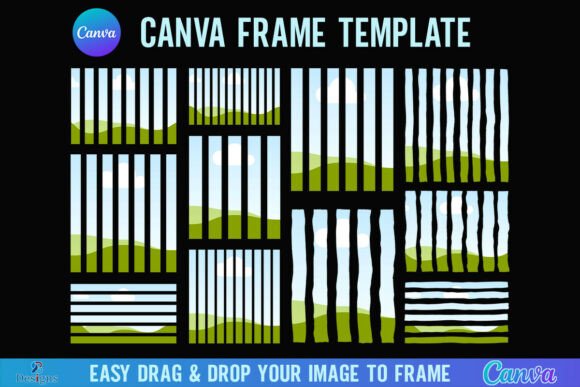 Striped Canva Frame: Wavy Stripes for Dynamic Designs