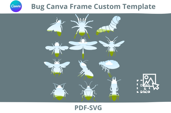 Unleash Creativity with Bug Canva Frame Custom Templates