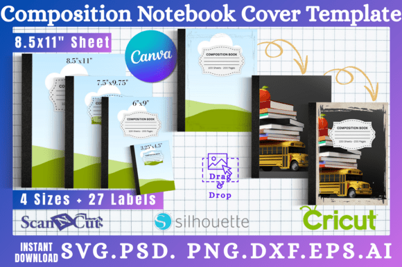 Unlock Your Creativity with Composition Notebook Cover Templates 04